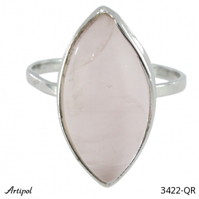 Ring 3422-QR with real Rose quartz