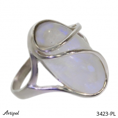Ring 3423-PL with real Moonstone