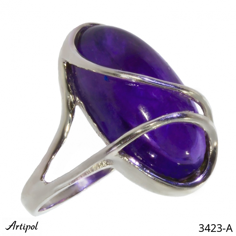 Ring 3423-A with real Amethyst