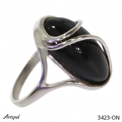 Ring 3423-ON with real Black Onyx
