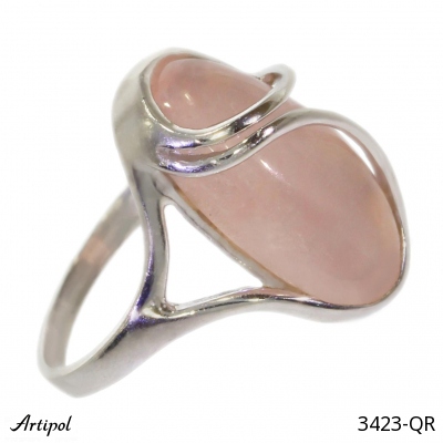 Ring 3423-QR with real Rose quartz