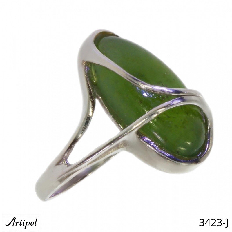 Ring 3423-J with real Jade