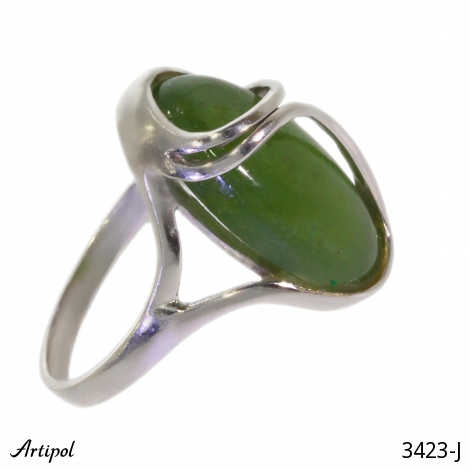 Ring 3423-J mit echter Jade