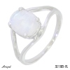 Ring 3018B-PL with real Rainbow Moonstone