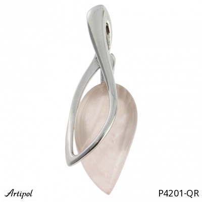 Pendant P4201-QR with real Rose quartz