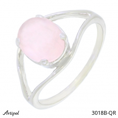 Ring 3018B-QR with real Quartz rose