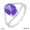 Ring M01B-AF with real Amethyst faceted
