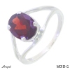 Ring M01B-G with real Garnet