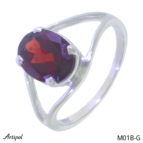 Bague M01B-G en Grenat véritable