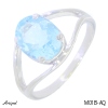 Ring M01B-AQ with real Aquamarine