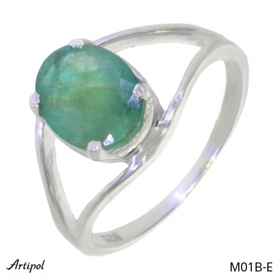 Ring M01B-E with real Emerald