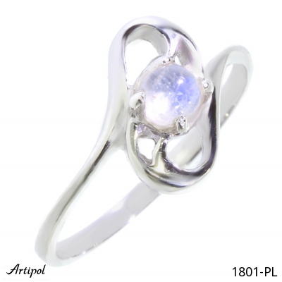 Ring 1801-PL with real Rainbow Moonstone