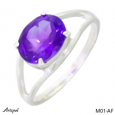 Ring M01-AF with real Amethyst