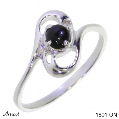 Ring 1801-ON mit echter Schwarzem Onyx
