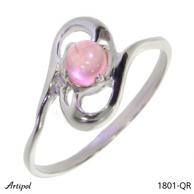 Ring 1801-QR with real Rose Quartz