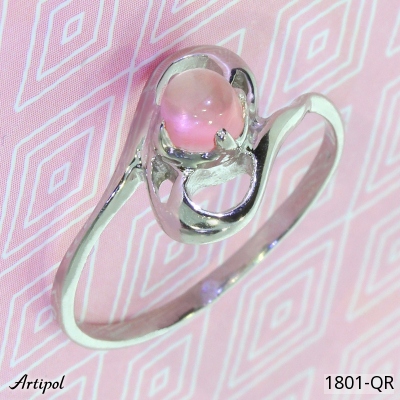Ring 1801-QR with real Rose quartz