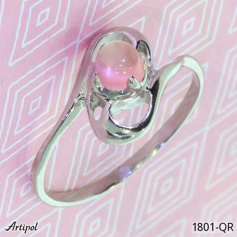 Ring 1801-QR mit echter Rosenquarz