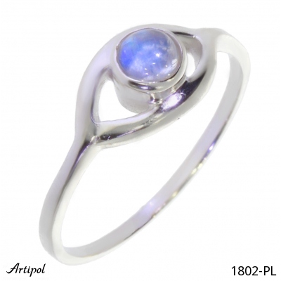 Ring 1802-PL with real Rainbow Moonstone