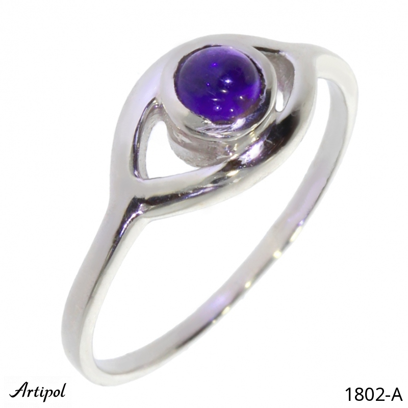 Ring 1802-A with real Amethyst