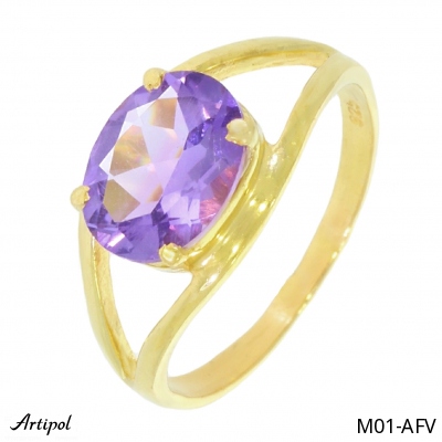 Ring M01-AFV with real Amethyst