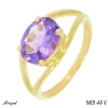 Ring M01-AFV with real Amethyst gold plated