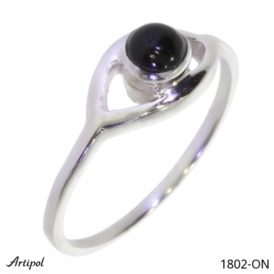 Bague 1802-ON en Onyx noir véritable