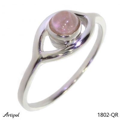 Ring 1802-QR with real Rose quartz
