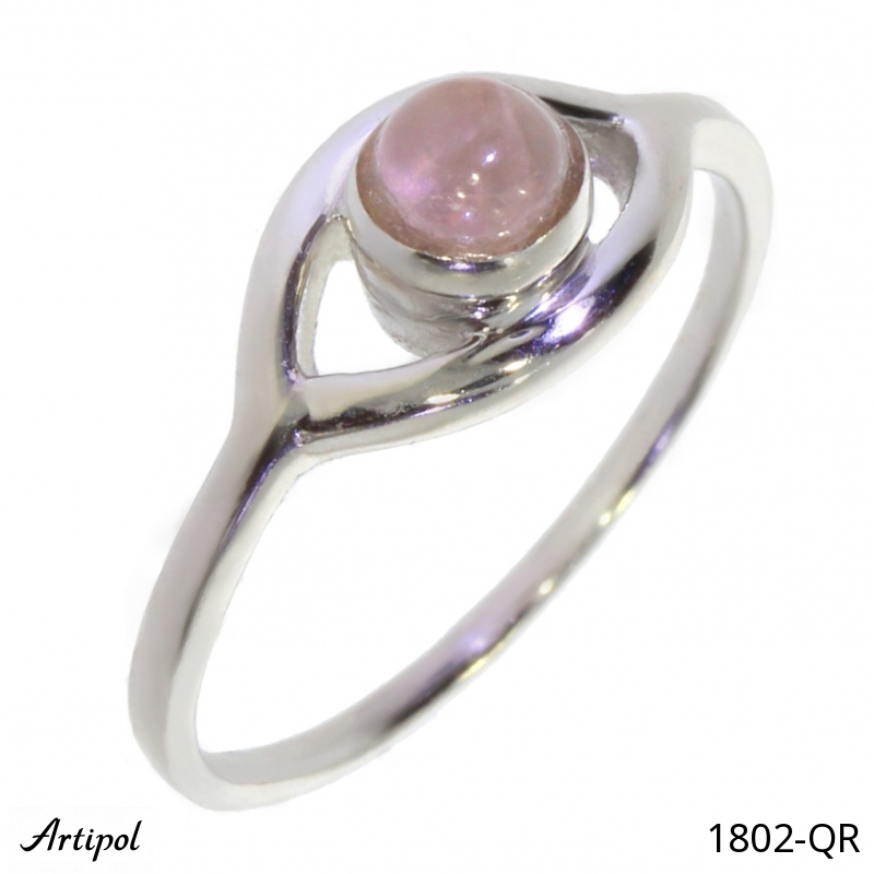 Bague 1802-QR en Quartz rose véritable