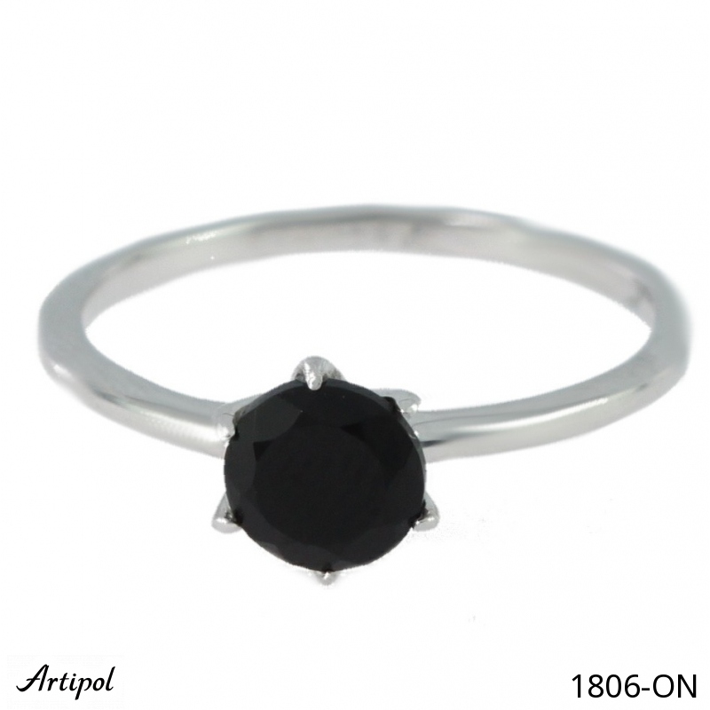 Bague 1806-ON en Onyx noir véritable