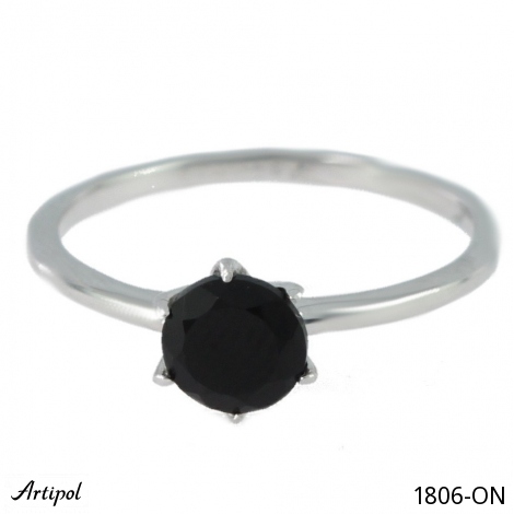Ring 1806-ON mit echter Schwarzem Onyx