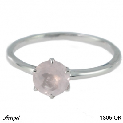 Ring 1806-QR with real Rose quartz