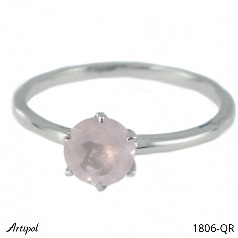 Ring 1806-QR with real Rose quartz