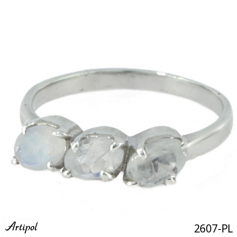 Ring 2607-PL with real Rainbow Moonstone