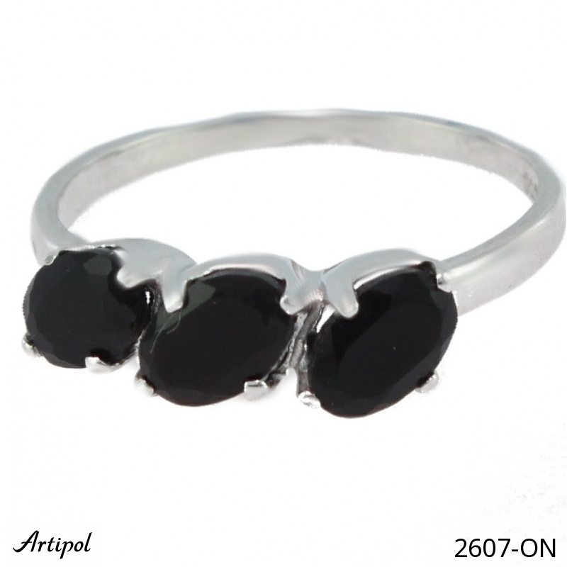 Ring 2607-ON with real Black Onyx