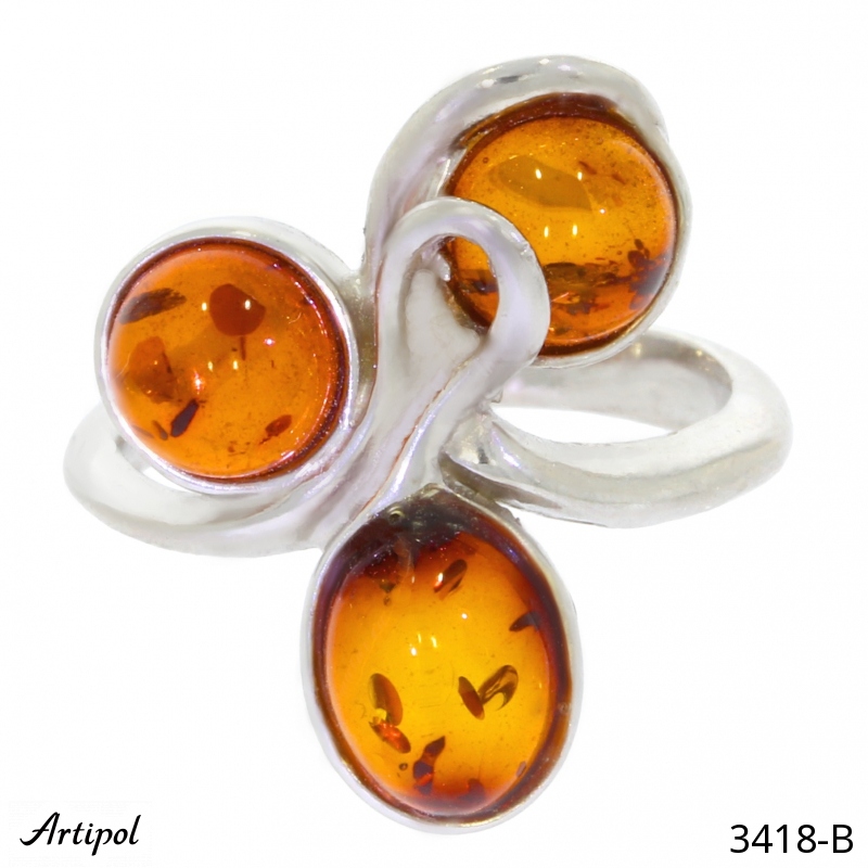 Ring 3418-B with real Amber