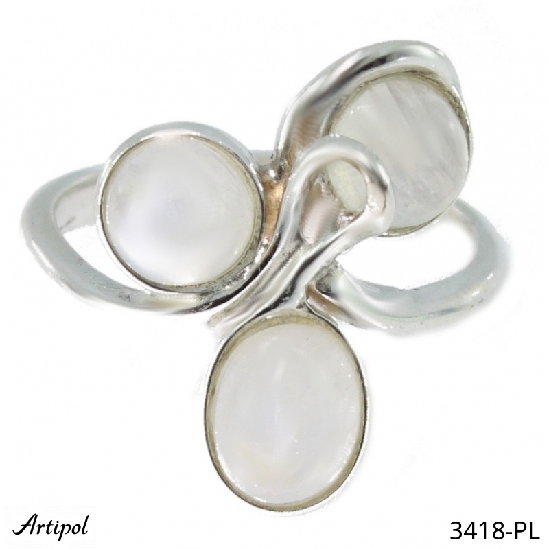 Ring 3418-PL with real Moonstone