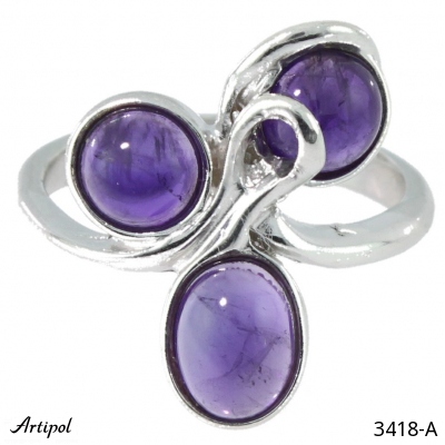 Ring 3418-A with real Amethyst