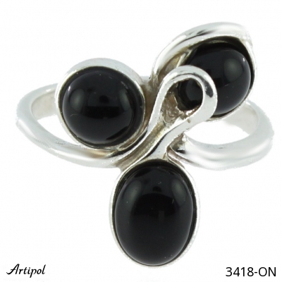 Ring 3418-ON with real Black Onyx