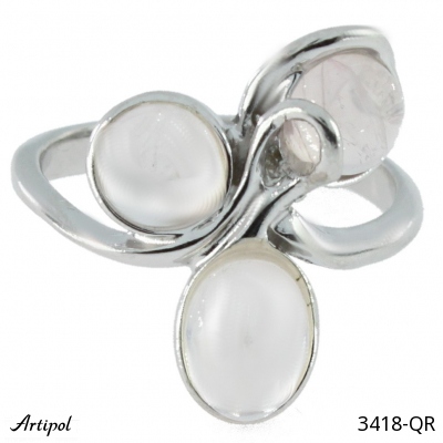 Pierścionek 3418-QR z Kwarcem różowym