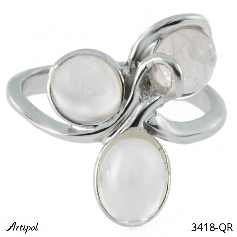 Ring 3418-QR with real Rose Quartz