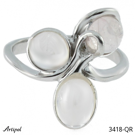 Ring 3418-QR with real Rose Quartz