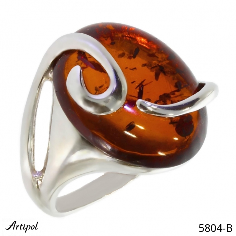 Pierścionek 5804-B z Bursztynem