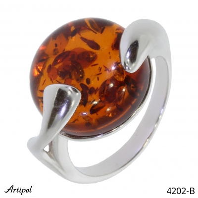 Ring 4202-B with real Amber