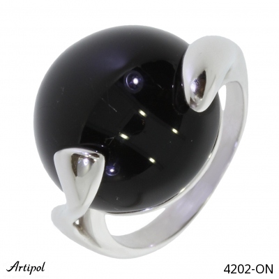 Bague 4202-ON en Onyx noir véritable