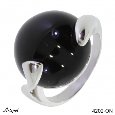 Ring 4202-ON with real Black Onyx