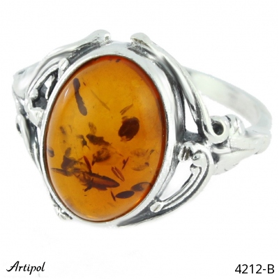 Ring 4212-B with real Amber