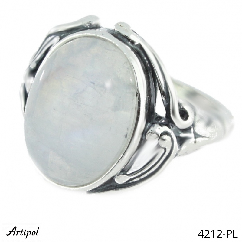 Ring 4212-PL with real Rainbow Moonstone