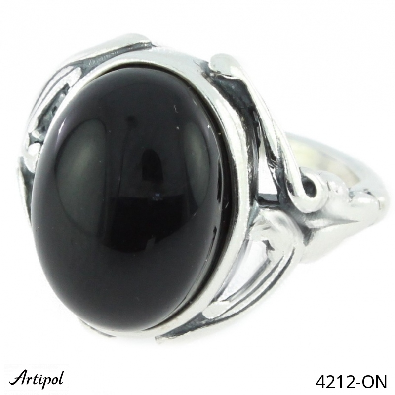 Ring 4212-ON with real Black Onyx