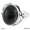Bague 4212-ON en Onyx noir véritable