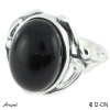 Ring 4212-ON with real Black onyx